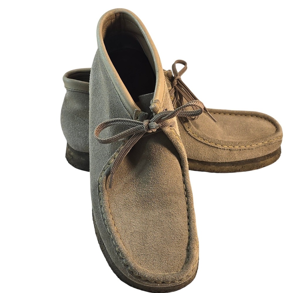 Clarks Originals Wallabee Boots Mens Sand Beige Suede Crepe Sole Chukka
